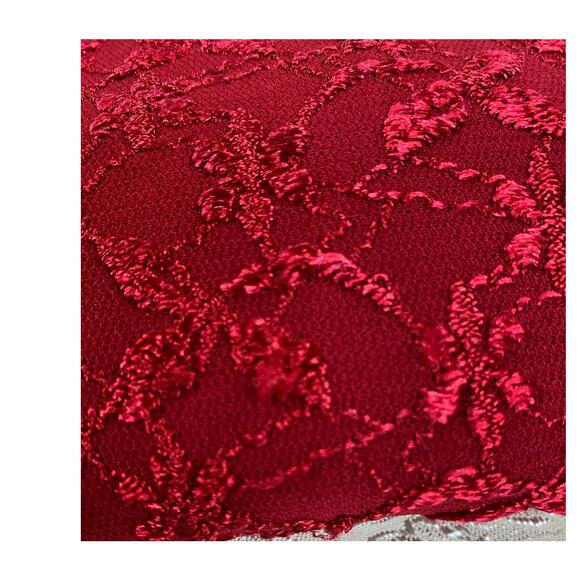 Kathy Lee Womens 22/24 Red Pull On Top Embroidered Design Short Sleeve - Picture 4 of 7